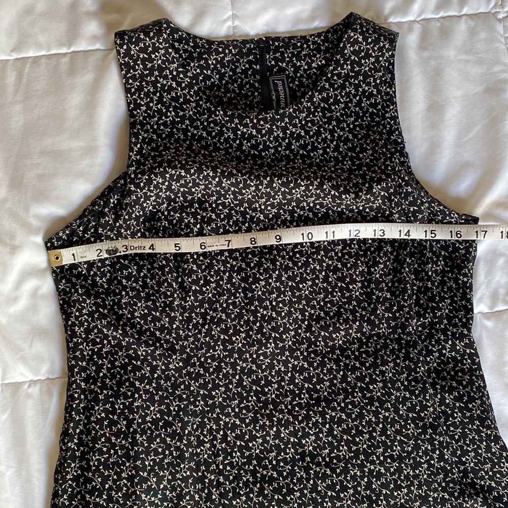 Vintage 90s Dress w/ Leaf Pattern - Picture 7 of 8